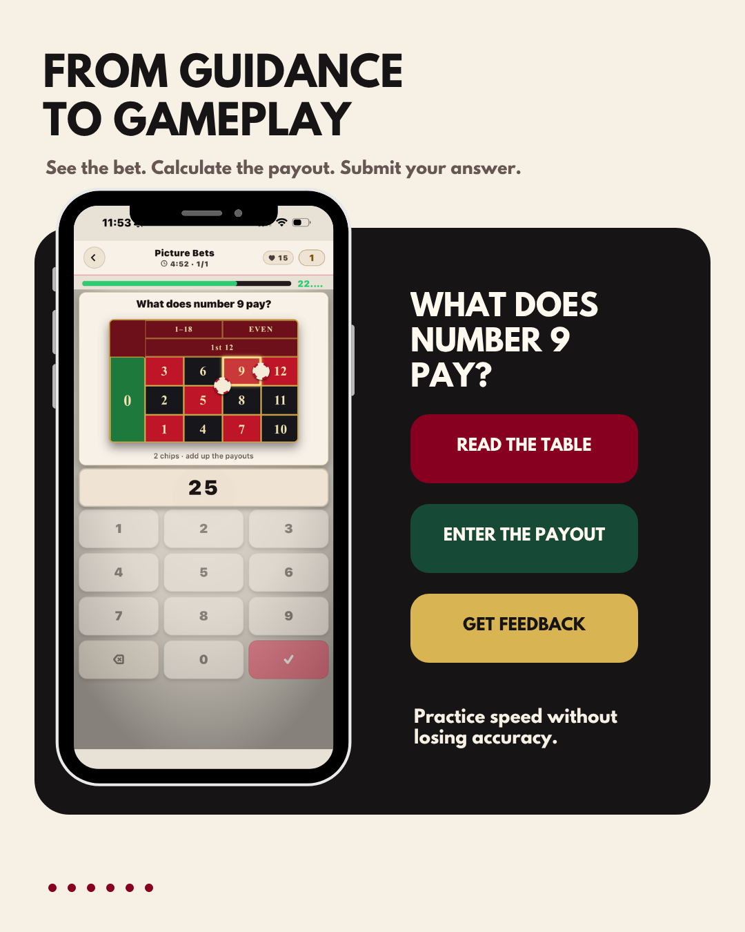 Roulette gameplay from guidance to practice.
